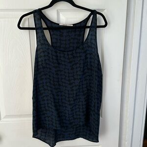 Language silk racer top Size L